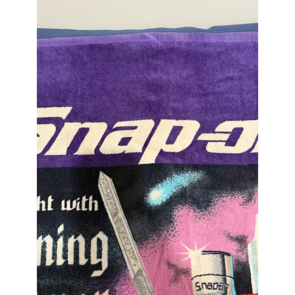Snap-On Knight Shining Armor Beach Towel  Vintage Swingster Rare Tools Wrench